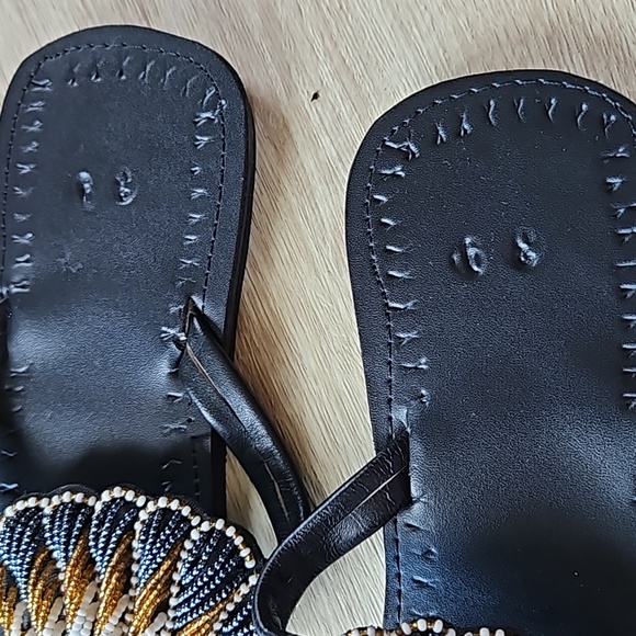 African Beaded Thong Sandals - Picture 5 of 8